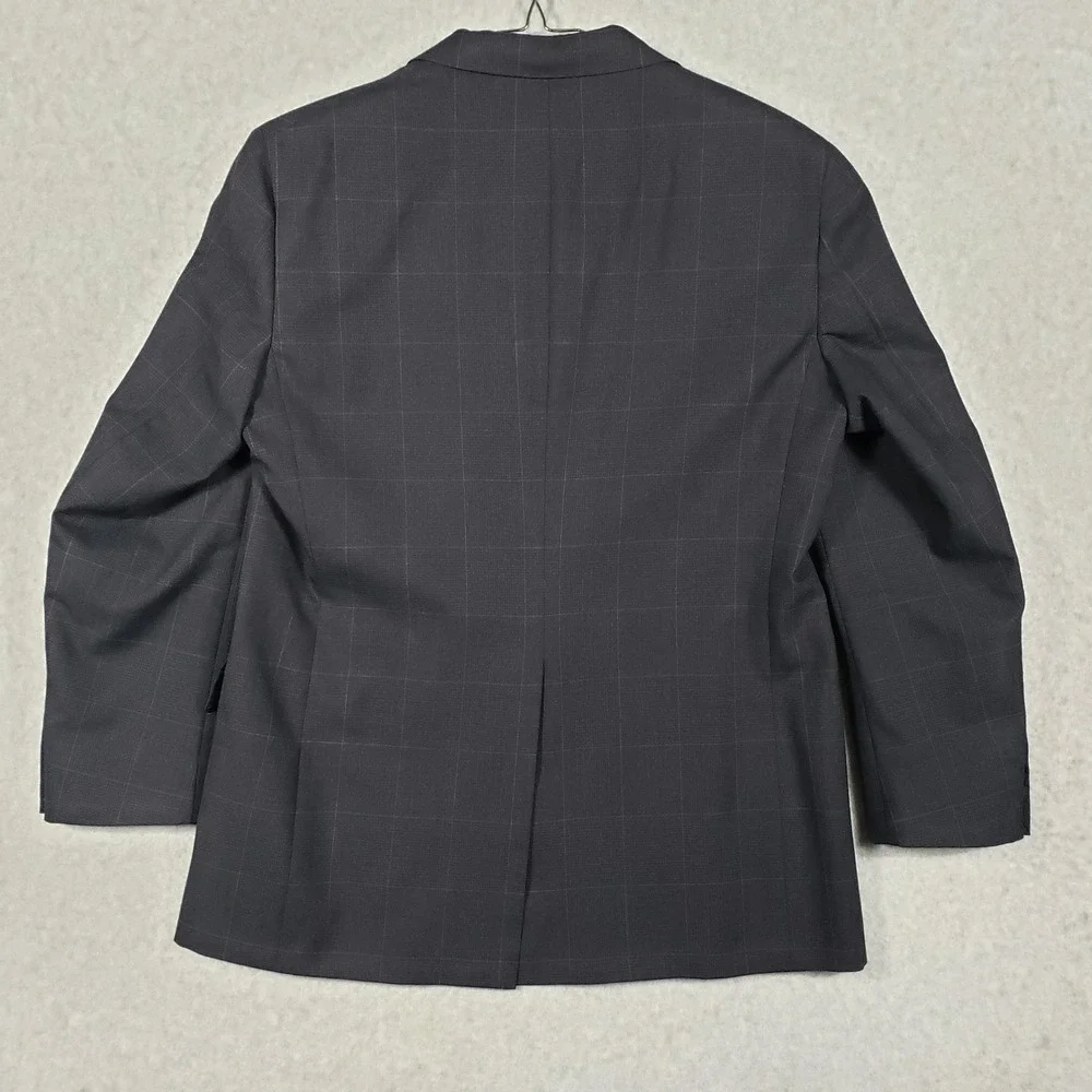 Hart Schaffner Marx Mens 44R‎ Gray Plaid 100% Wool Sport Coat Blazer Dillard's